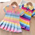Unicon Children Dress Spring Summer Turn-Down Collar Kids Clothes Fashion toddler Baby Girls Clothing Summer Dress Girl. 