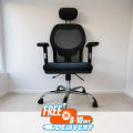 (FP-M-34) SS. High-Back Headrest Adjustable Arm Executive Manager Chair  better quality. 