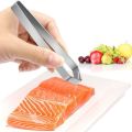 Seafood Bone Peeling Tool Pig Hair Clip Fishbone Tweezers Stainless Steel Goose Clip Durable Anti-slip Fish Bone Remover Clip. 