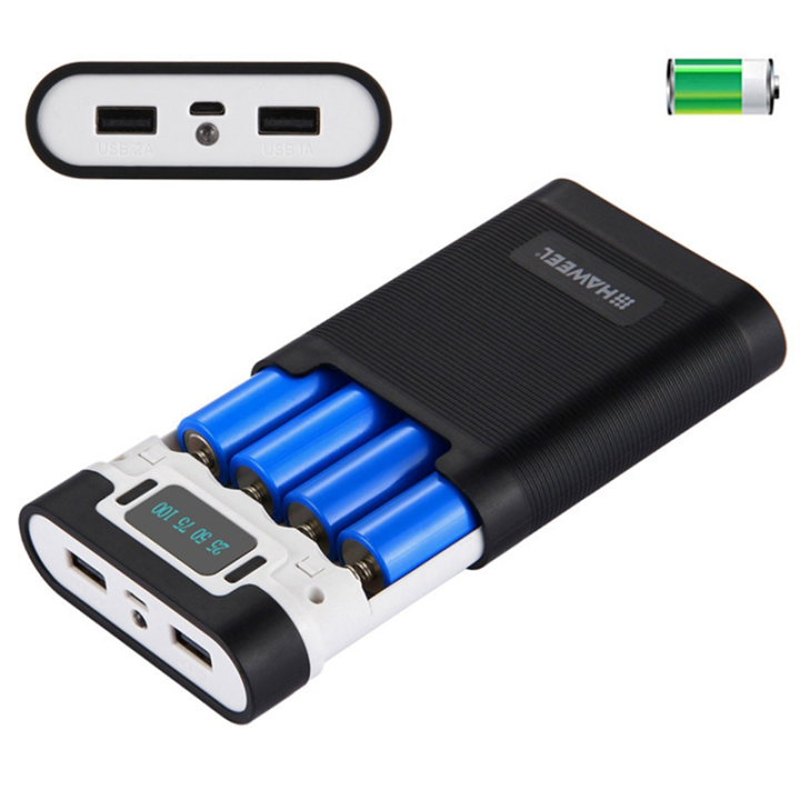 4Pcs%2018650%20Batteries%20Charging%20Case%20Rechargeable%20Case%20Mobile%20Power%20Nesting%20Material%20Dual%20USB%20Battery%20Case%20Durable%20Easy%20to%20Use%20White%20-%20Image%207