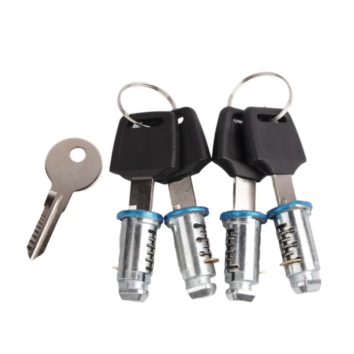 4 Pack Lock Cores One Key System Replacement Lock Cylinders for Car ...