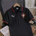 Portugal Football Jersey for Men –black Half Sleeve Premium Fan Edition T-Shirt. 