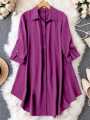 Ladies Western Fashion Purple color Long Shirt Kapor cherry georgette style Kurti  dress for Girls/women. 