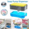 Liquid Soap Dispenser Soap Pump Sponge Caddy Holder Creative Hand Press Kitchen Dish Soap Dispenser with Washing Sponge. 