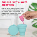 Portable & Reusable Food-Grade Silicone Folding Water Cup for Menstrual Cup Sterilizer.