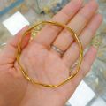 Vietnamese Sand Gold Mobius Bracelet Love Endless Loop Bracelet Women's Closed Design Brass Gold Plated Bracelet.