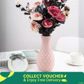 diamond pattern vase fake plastic flower vase pot home decoratio.