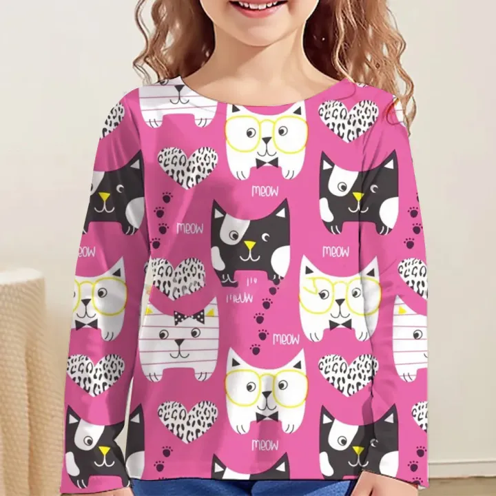 Kawaii%20tops%20kids%20T%20shirt%20for%20girls%20tee%20shirt%20from%209%20to%2012%20years%20Korean%20children's%20clothes%202023%20autumn%20girl's%20animals%20T-shirts%20-%20Image%204
