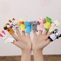 MoupBoi 10Pcs Baby Plush Toy Cartoon Animal Family Finger Puppet Role Play Tell Story Cloth Doll Educational Toys For Children Kids. 