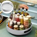 Rotating Storage Tray Turntable Organizer Carbon Steel Rotatable Spice Racks Turntable Kitchen Organizer for Pantry Office Bathroom Vanity Makeup. 