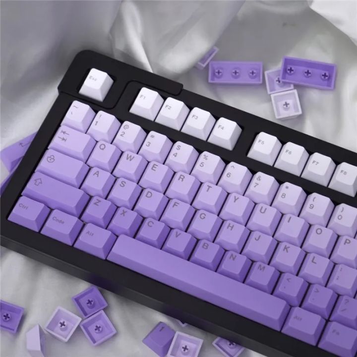 Dye%20Sublimation%20Purple%20Gradient%20Keycaps%20Top/Side%20Engraved%20PBT%20Material%20125%20Keys%20Cherry%20Profile%20For%20Mechanical%20Keyboard%20Keycaps%20-%20Image%203