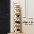 Simple shoe rack tilted multi-layer home door shoe storage rack popular entry door small narrow gap shoe cabinet. 