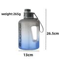 2.4 Liter Sports Water Bottle With Straw Large Capacity Fitness With Scale Gradient Kettle Outdoor Plastic Portable Water Bottle.