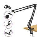 NB-37 Microphone Stand Desk Adjustable Suspension Boom Scissor Arm Stand For Microphones With Mic Windscreen.