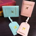 Men Women PU Leather Cute Luggage Tag Suitcase Address Label Baggage Boarding Bag Tag Name ID Address Holder Travel Accessorie.