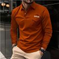 2023 Autumn And Winter New Men's POLO Shirt Double-layer Standing Collar Shirt Long-sleeved Sports Polo Shirt High Quality Shirt.