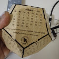 Diamond Shape 3D Desk Calendar  With Government Holiday. 