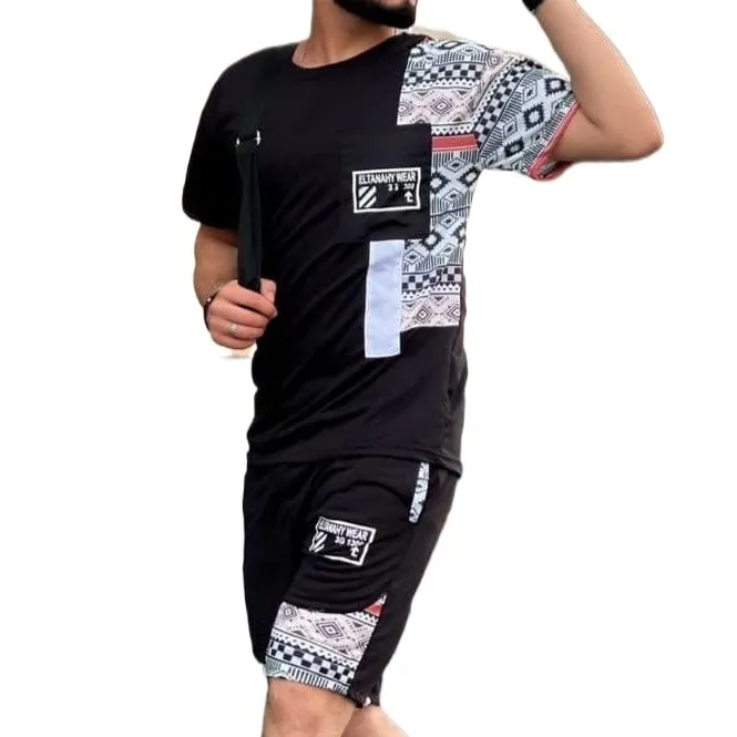 new%20trend%20T-shirt%20and%202%20Quarter%20Pants%20for%20Man%20Blue%20Color%20-%20Image%202