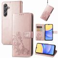 （COD)Four-leaf Clasp Embossed Buckle Leather Phone Case For Samsung Galaxy A25 5G/Samsung Galaxy S23 FE 5G/Samsung Galaxy A15. 