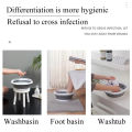 Plastic Fold Basins Portable Wash Basins Folding Laundry Tub Adult Baby Bath Basin Bathroom Kitchen Accessories Wash Basin Foldable Washbasin Portable Travel Plastic Washbasin Household Storage Folding Laundry Washbasin. 