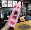 Large Water Bottle Sport Plastic Portable Square Drinking Bottle for Boys and Girl Cute Juice ,Tea ,Water, Cups,(700ml). 