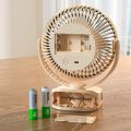 DP-7638 AC/DC Rechargeable 4000mAh Lithium Battery 360° Adjustable Desk / Clip Fan With Night Lighting Function.