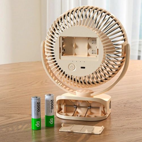 DP-7638%20AC/DC%20Rechargeable%204000mAh%20Battery%20360%C2%B0%20Adjustable%20Desk%20/%20Clip%20Fan%20With%20Night%20Lighting%20Function%20-%20Image%206