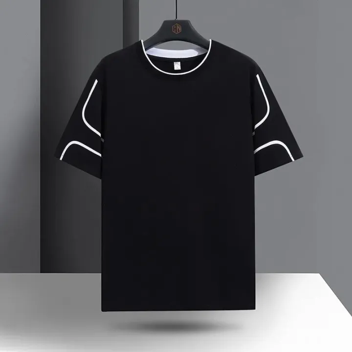 New%20Summer%20Short-Sleeved%20Men's%20Ice%20Silk%20Bottom%20Cold%20Round%20Neck%20Cover%20Breathable%20Quick%20Drying%20Casual%20T-Shirt%20Fashion%20Wear%20-%20Image%203