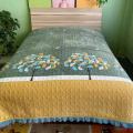 Three-piece set of milk velvet bed covers, plush bed sheets, blankets, thickened kang blankets, blankets, single tatami mats, household carpets. 