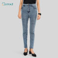 LOCALÉ slim-fit trendy blue (Mid) Jeans for Women. 