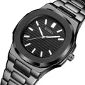 Luxury Man Quartz Watch Square Watch For Men Luminous Stainless Steel Men's Watch. 