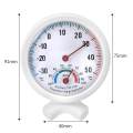 2 in 1 Thermometer Hygrometer Round Temperature Humidity Meter Gauge Clock-shaped Wall-mounted. 
