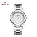 NAVIFORCE NF8030 Original Fashion Business Date Quartz Waterproof Military Stainless Steel Men’s Wrist Watch. 