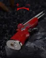 New Creative Double Flame Metal Mini Gun Shape Lighter Refillable Butane Gas Lighter Cool Gadget Candle Lighter Men's Gift. 