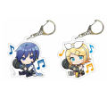 Cartoon Anime Hatsune Miku Keychain Acrylic Cute Key Ring Purse Bag Backpack Car Key Charm Earbud Case Accessory Gift. 