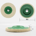 10Pcs 4 In-ch Round Wool Felt Disc Wheel Pads for 100mm Angle Grinder Buffing Polishing. 