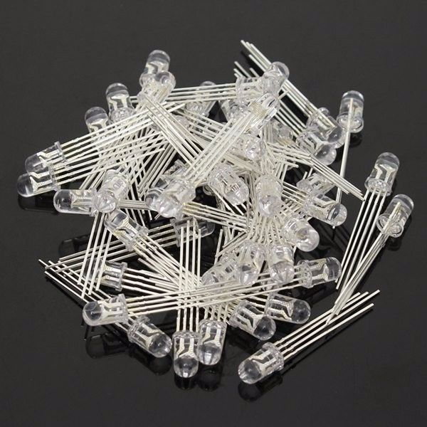 5mm Transparent Laser Type Common Cathode RGB LED (10 Pieces)