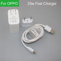 Original OPPO 11V 3A 33W Max Supervooc Fast Power Wall Charging Adapter for Reno 3 5 7 8 4G 4Z 5G A53 A57 A93 A96 1M USB C Cable Superman.