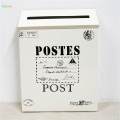Drop Box Letter Box Opinion Box Metal Postbox Tin Mailbox Retro Newspaper Holder Box for Porch.