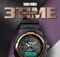 Skmei men Sports waterproof watches fashion watch Chrono dual display outdoor digital wristwatches male clock 1454.