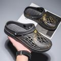 Men Summer Shoes Sandals Men's Holes Sandals Hollow Breathable Flip Flops Beach Shoes Fashion Mules Slippers Big Size 49 Zapatos KEEMEEUYZO. 