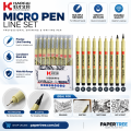 HOCAI 9pcs Pigment Liner Pen Set Neelde Drawing Pen. 