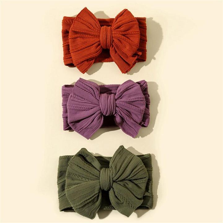 3Pcs/Set%20Baby%20Headband%20For%20Girls%20Bow%20Solid%20Color%20Baby%20Girl%20Turban%20Kids%20Headwear%20Elastic%20Baby%20Hair%20Band%20Hair%20Accessories%20Set%20-%20Image%202