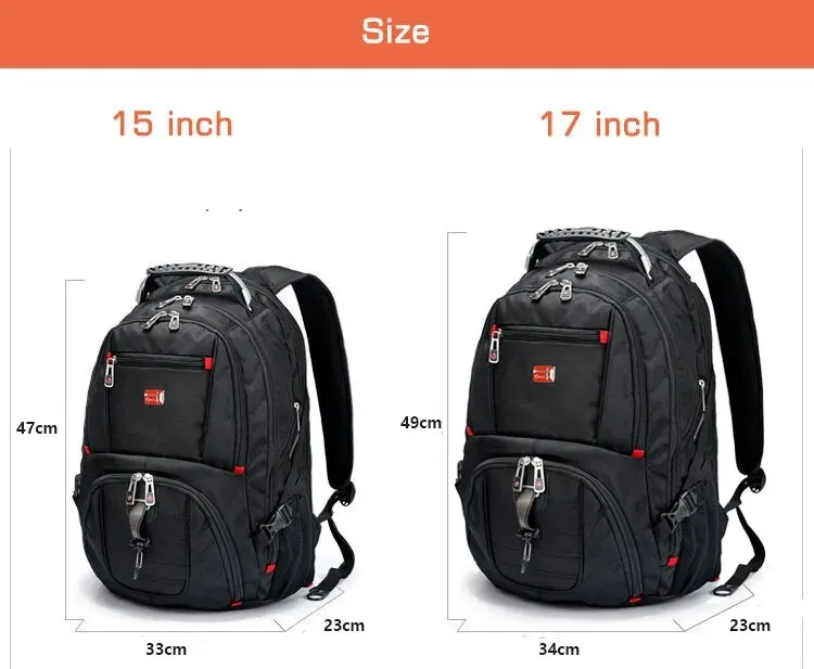 Swiss-Multifunctional bags Durable 17 Inch Laptop Backpack,45L Travel Bag,College  Bookbag,USB Charging Port,Water Resistant | Daraz.com.bd