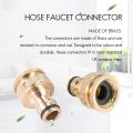 2 Pack Brass Garden Hose/Tap Connector 1/2 Inch and 3/4 Inch 2-in-1. 