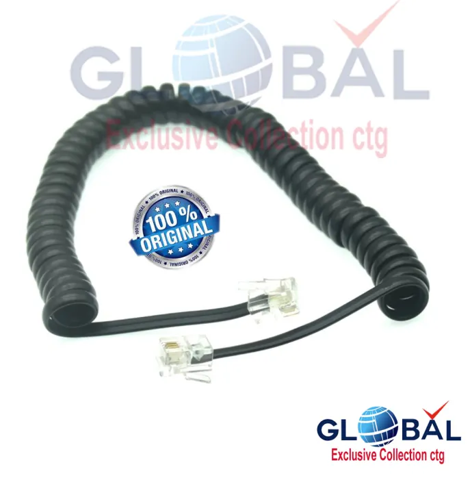 Telephone%20Receiver%20Telephone%20Card%20Cord%20Cord%20Cord%20Cable%20Simply%20Spiral%20Receiver%20Connecting%20Rj11%20Spring%20Is%20Only%204.5%20Feet%20Long.%20-%20Image%204