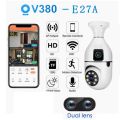 E27A V380 Pro Bulb Wifi Camera Dual Lans Rotatable 360. 