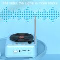 Manovo H3 Macaron Vinyl Record Player Bluetooth Speaker Retro Radio Stereo. 