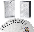 Gold Premium Poker Cards Waterproof PET Plastic – Luxury Foil Playing Cards Deck 54 Pcs Gold Silver Black Durable Flexible Tash Game Cards Gift. 
