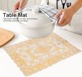 Golden Patterned Table Mat 6 Pieces. 